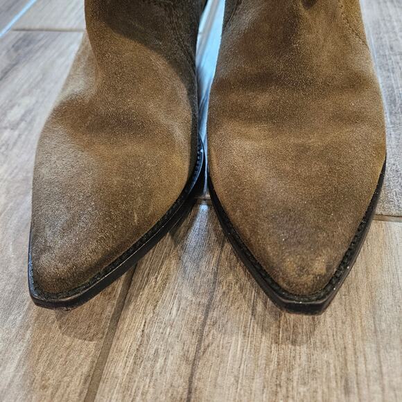 Isabel Marant Denvee Suede Knee High Boots Women EU 38 US 8 Taupe Western - Picture 6 of 16